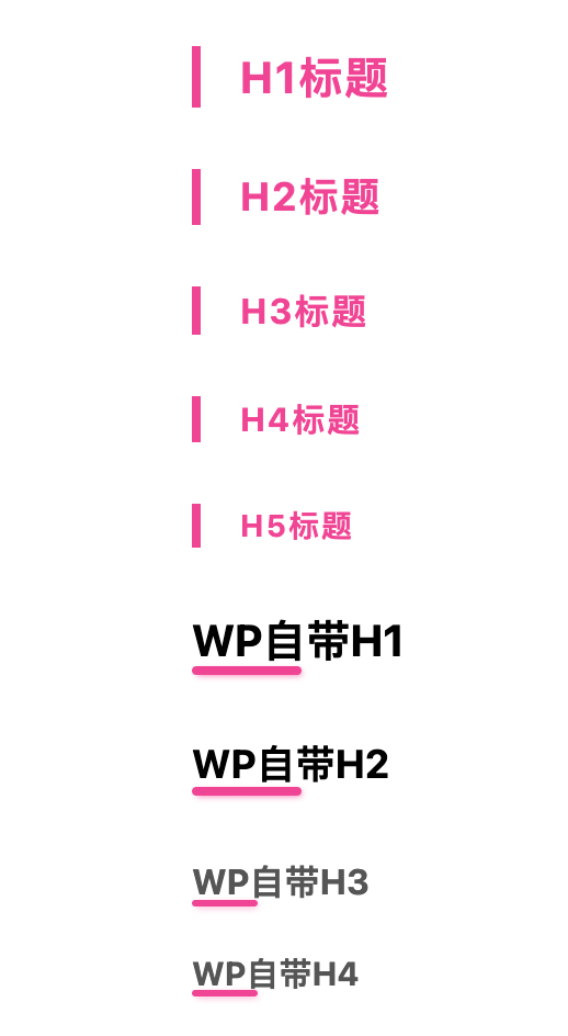 子比主题H1-H6标题美化为自定义图像效果-星空知