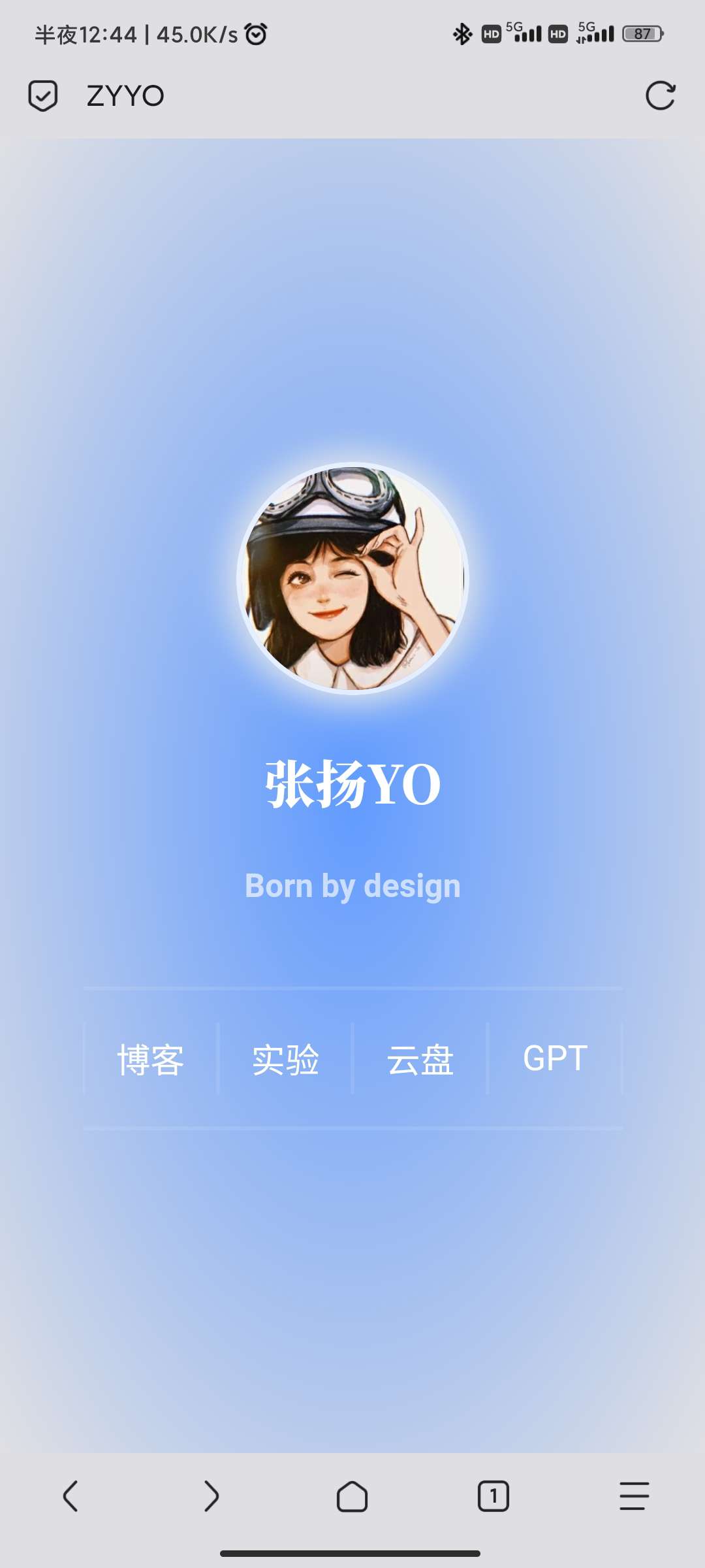 ZYYO个人主页3.0-星空知