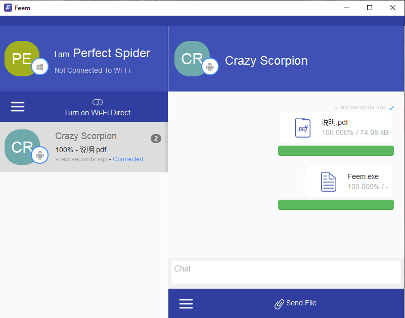 Windows/Android Feem 高速安全的文件传输工具v4.3.0-星空知